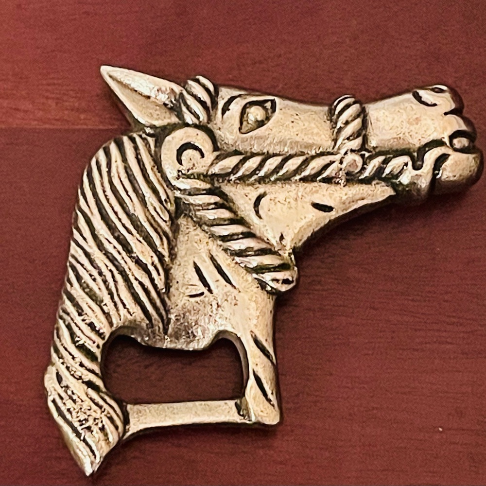 Vintage Stamped Silverton Horse Head Cast Metal‎ Bottle Opener